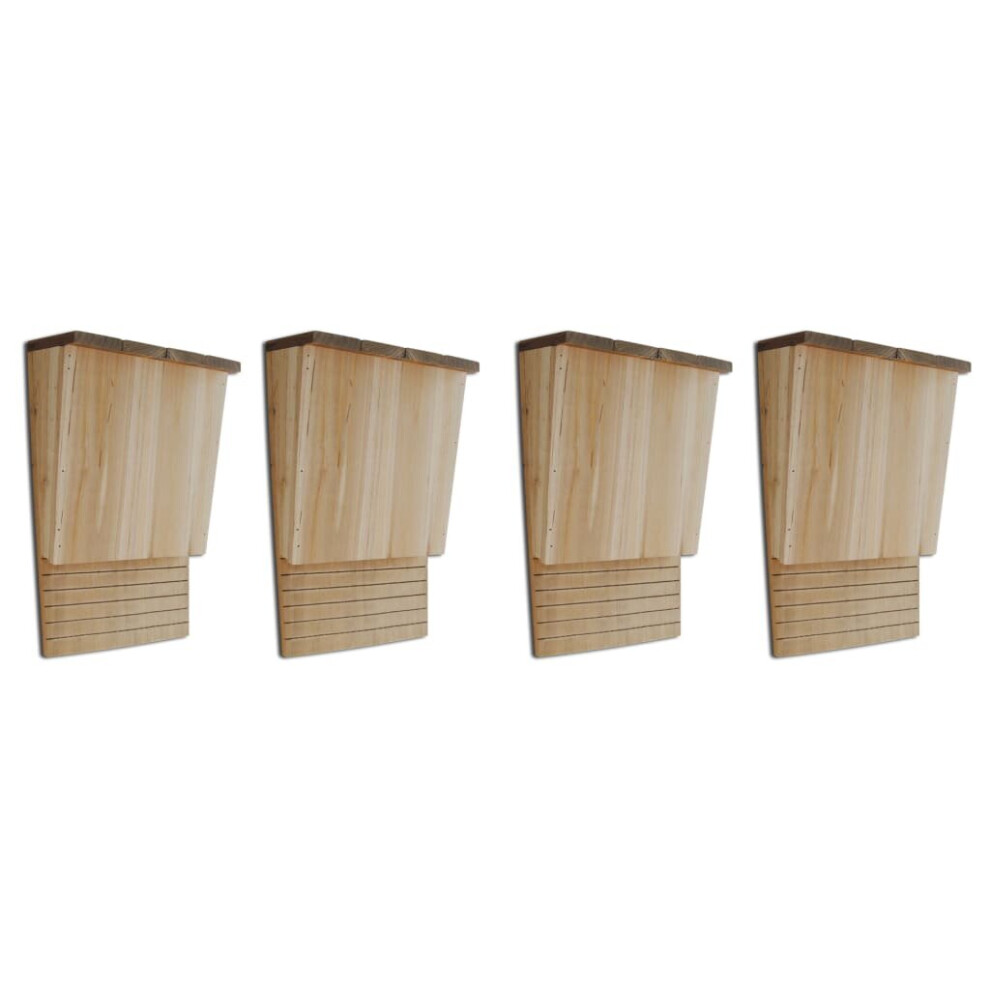 VIDAXL Bat House - Wood - Brown - Pack of 4 - Image 2