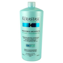 Kerastase Resistance Bain Force Architecte Strengthening Shampoo CN-265066 for Brittle, Damaged Hair and Split Ends - 1000 ml