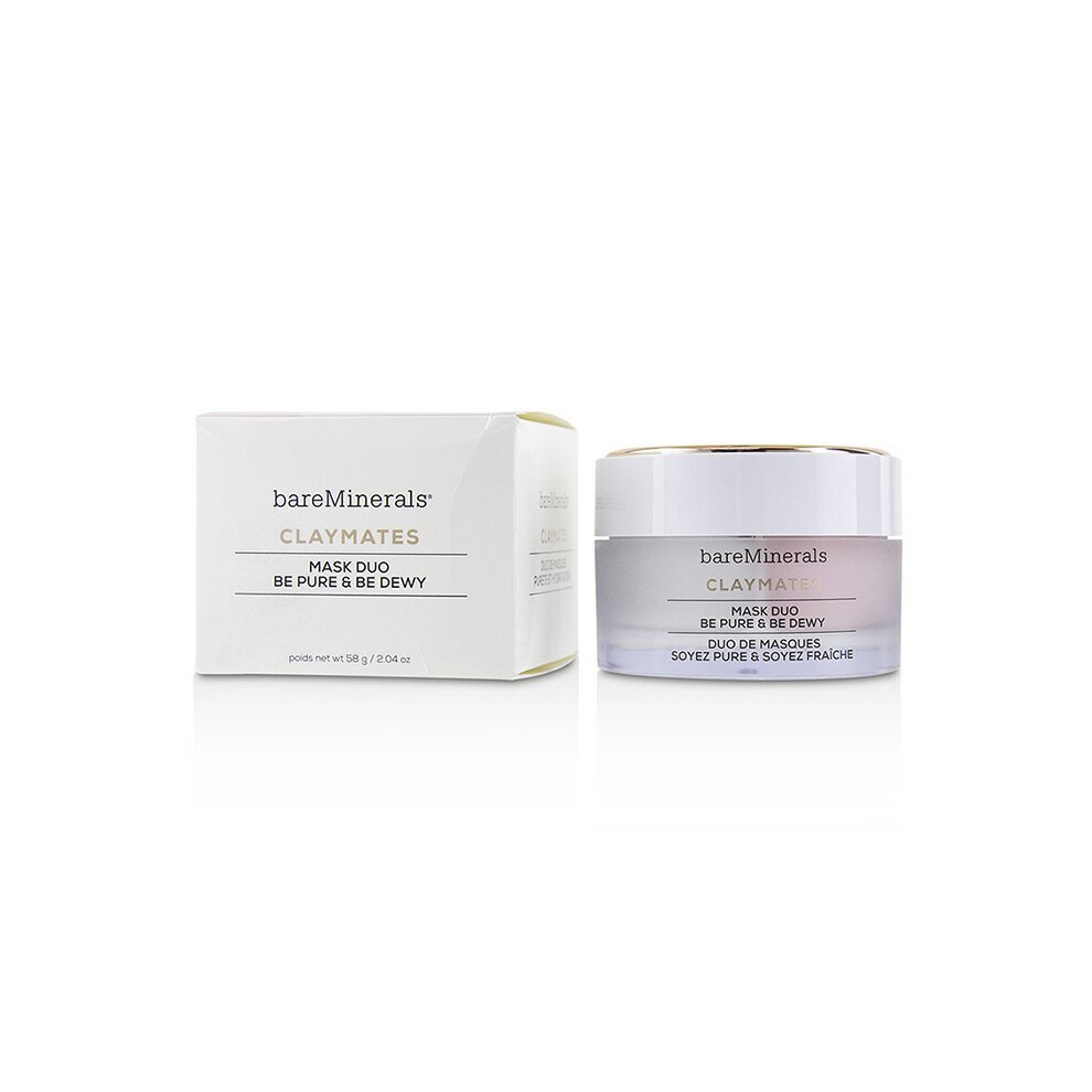 BareMinerals Claymates Be Pure & Be Dewy Mask Duo 58g/2.04oz