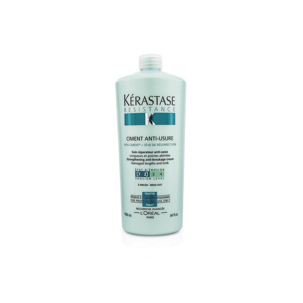 Kerastase Resistance Ciment Anti-Usure Strengthening Anti-Breakage Cream - Rinse Out (For Damaged Lengths & Ends) 1000ml/34oz