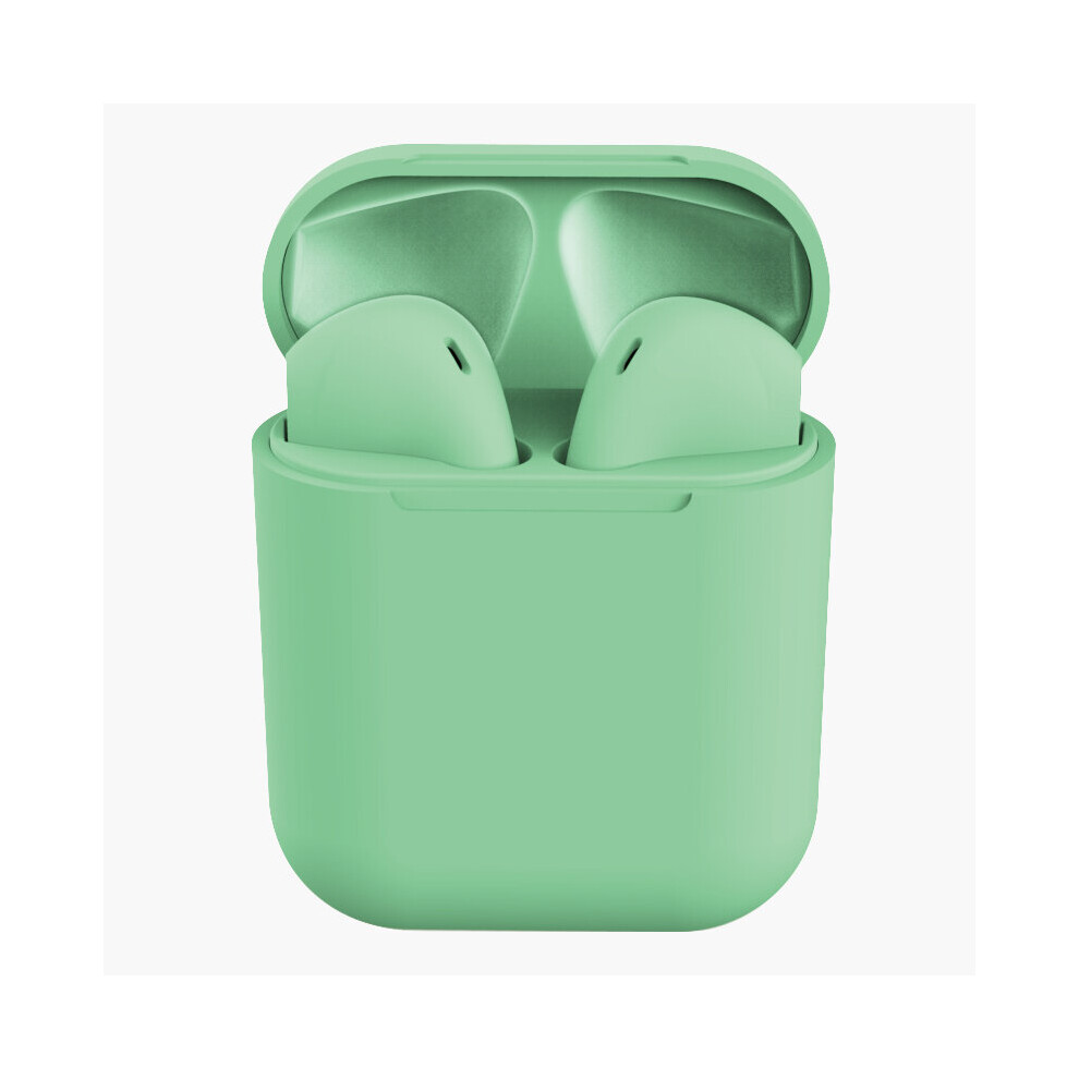 (Green) i12 Wireless Earphones Bluetooth Headphones S10 XS