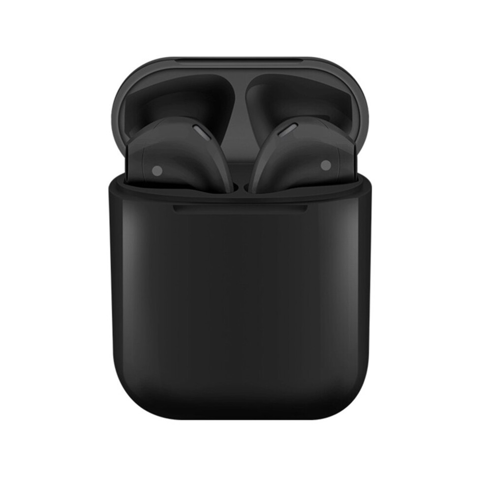 (Black) i12 Wireless Earphones Bluetooth Headphones S10 XS