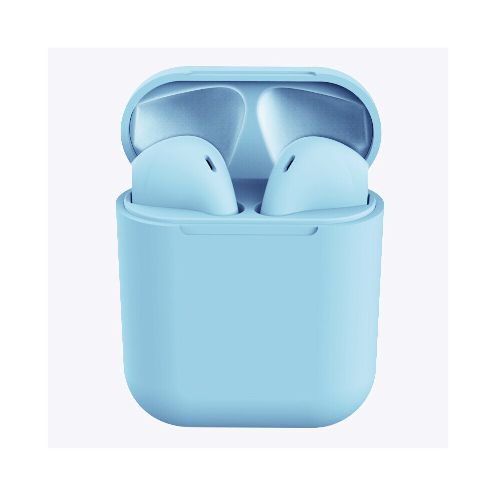 (Blue) i12 Wireless Earphones Bluetooth Headphones S10 XS