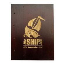 (Yes FREE for orders 15+) Wooden Menu Holder A4 Restaurant Brown Engraving