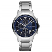 Montre Homme AR11164 Emporio Armani – Élégance moderne, cadran noir, bracelet cuir noir