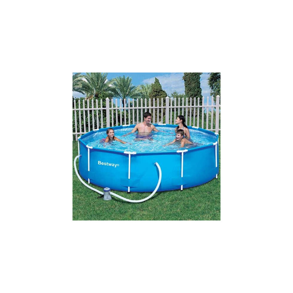 Bestway 10 ft Steel Pro Frame Pool with 330 Gal Pump 56408