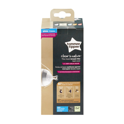 Tommee Tippee Tommee Tippee Closer to Nature Glass Bottle Feeding Container 250ml 2