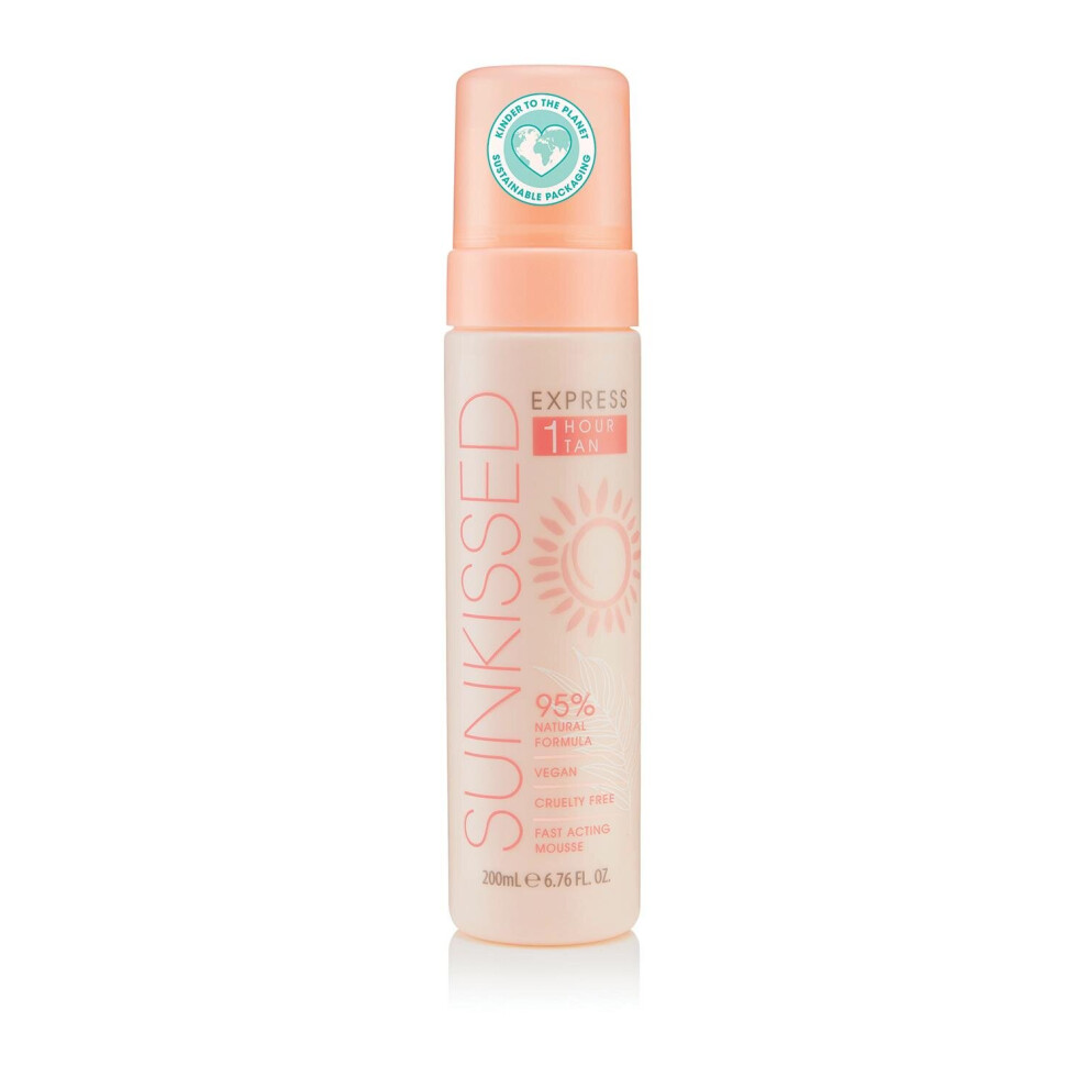 Sunkissed Express 1 Hour Self Tanning 200ml 95% Natural - Vegan - Cruelty Free - V2020