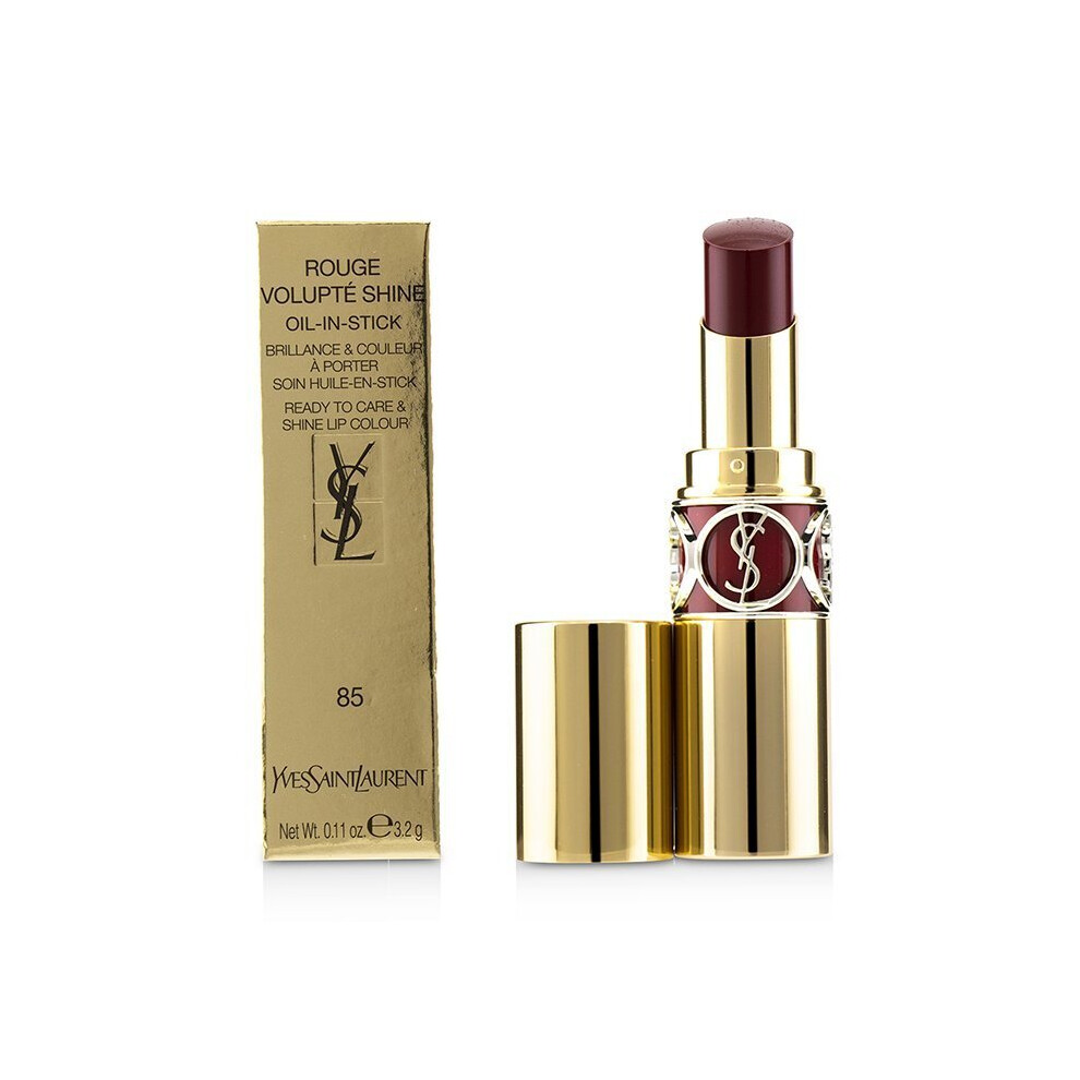 YSL Rouge Volupte Shine Oil-In-Stick Lipstick 85 Burgundy Love