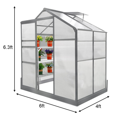 Kweekkas - Plantenkas met Basis -1.8 m x 1.2m 1