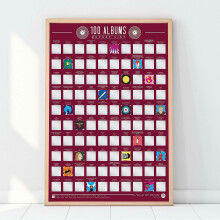 100 Best Albums Bucket List Scratch Off Poster