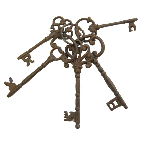 Set of Five Cast Iron Keys 1