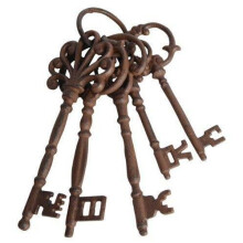 Set of Five Cast Iron Keys