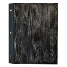 (Dark) Luxury Menu Wooden Holder Cover Restaurant Pub Bar