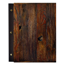 (Rusty) Luxury Menu Wooden Holder Cover Restaurant Pub Bar