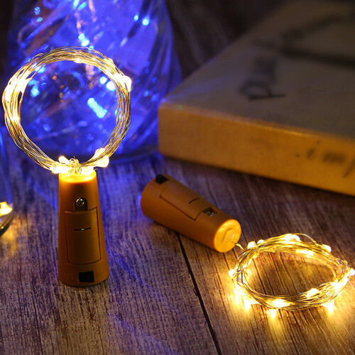 Bottle Lights, Cork Lights, 6 Pack 20LED 1m Cork Fairy Lights 2