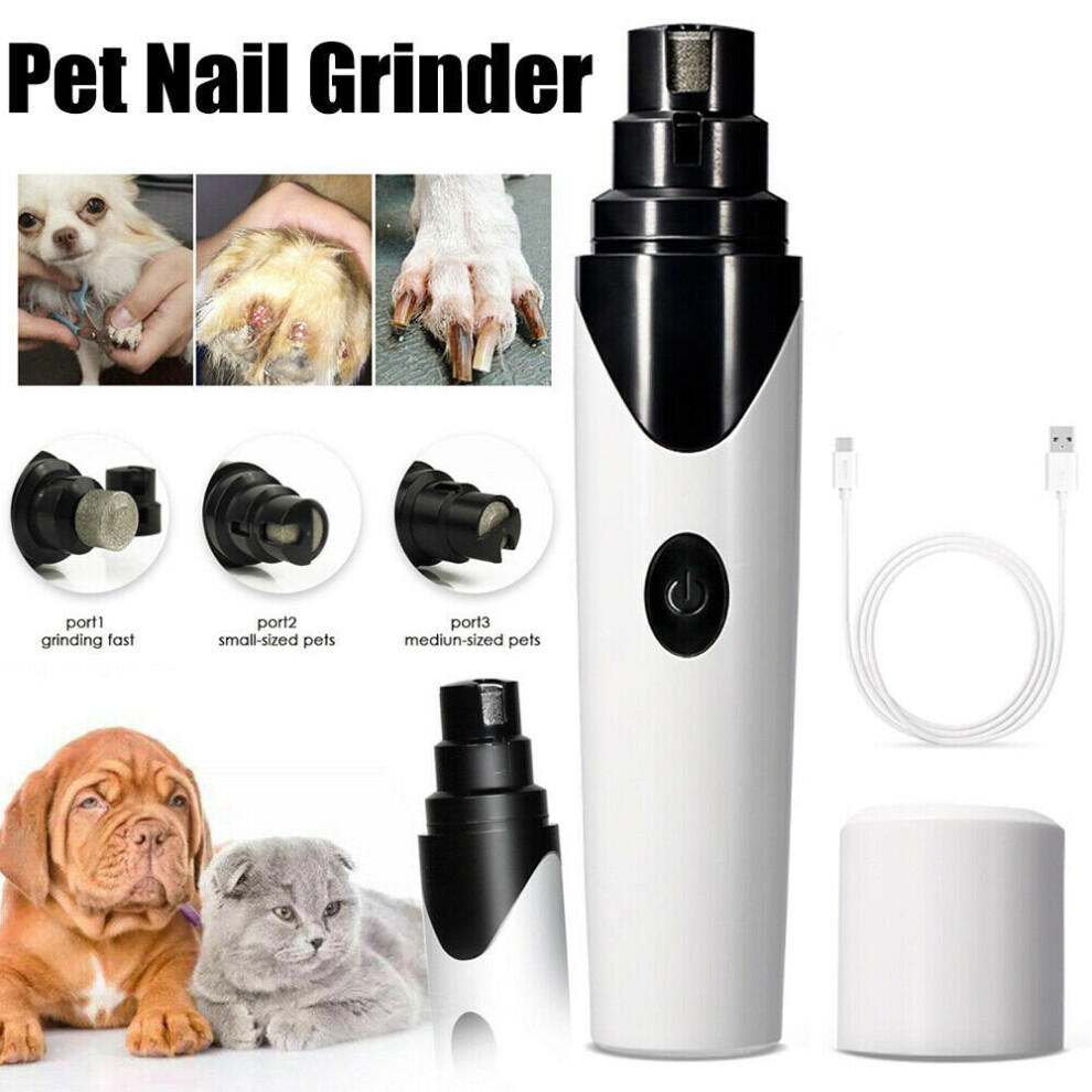 Pet Dog Cat Nail Claw Grooming Grinder Trimmer Clipper Electric Nail File Tool
