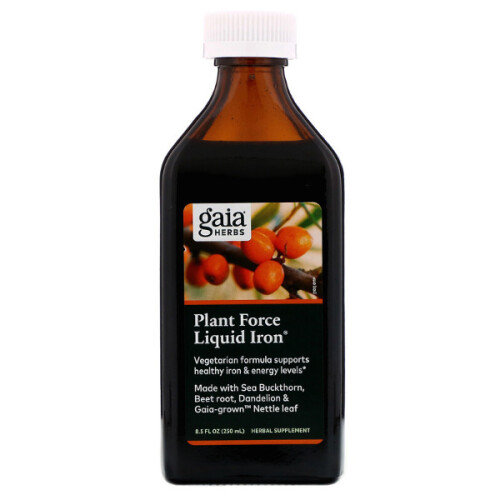Gaia Herbs, PlantForce Liquid Iron, 8.5 fl oz (250 ml) 2