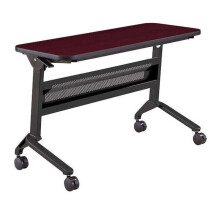 Safco LF1848TSRMH Flip-N-Go Rectangular Training Table - Black & Regal Mahogany - 29 x 48 x 18 in.