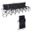 Outsunny Outsunny Black 6-Seater Folding Bench with Cup Holders 8