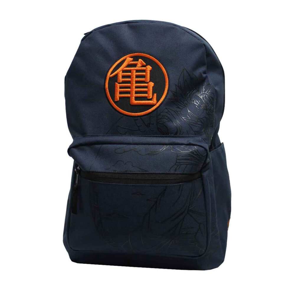 Dragon Ball Z Backpack Kanji Goku Japanese Logo new Official Navy