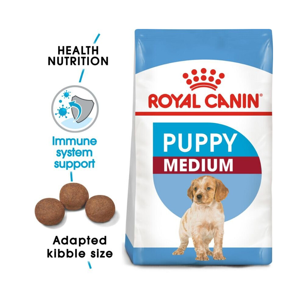 Royal Canin Puppy Dry Dog Food Medium Breed Complete Kibble 15Kg