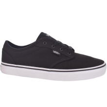 (2, Black) Vans Junior Kids Atwood Casual Low Rise Canvas Trainers Sneakers Shoes - Black