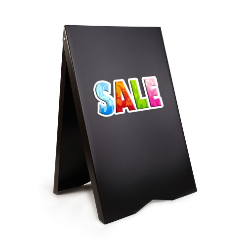 (Black, Yes) A-Board Pavement Sign Display Stand PVC Print UV