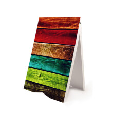 (White, Yes) A-Board Pavement Sign Display Stand PVC Print UV