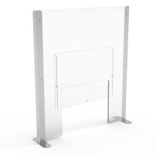 (W 650mm x H 750mm ) Pro Sneeze Guard with Acrylic Screen & Stainless Steel Legs