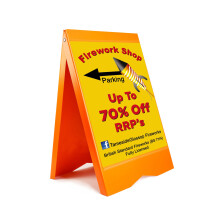 (Orange, Yes) A-Board Pavement Sign Board Stand PVC A2 Posters