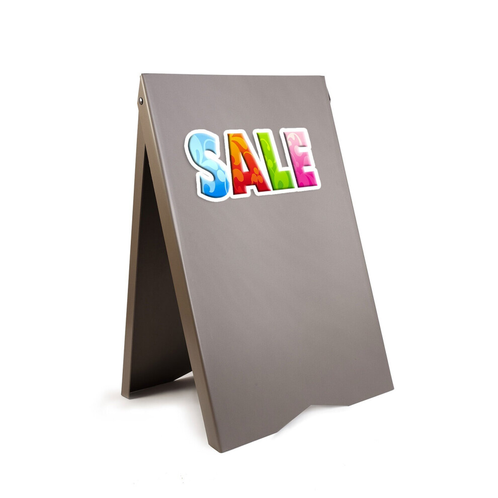 (Grey, Yes) A-Board Pavement Sign Display Stand PVC Print UV