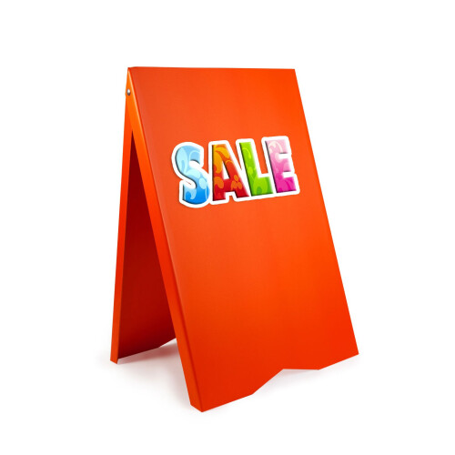 (Orange, Yes) A-Board Pavement Sign Display Stand PVC Print UV