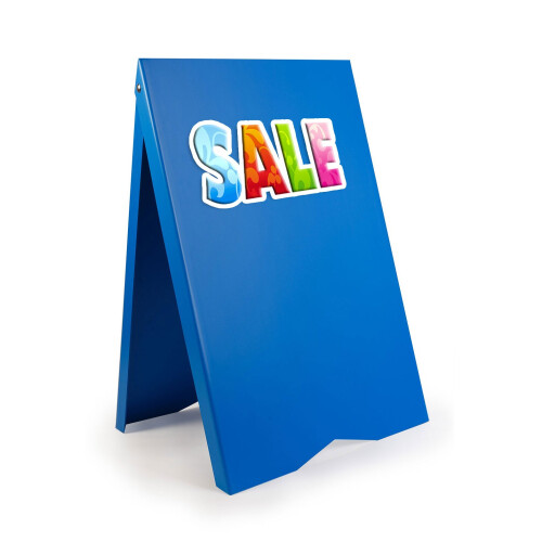 (Blue, Yes) A-Board Pavement Sign Display Stand PVC Print UV