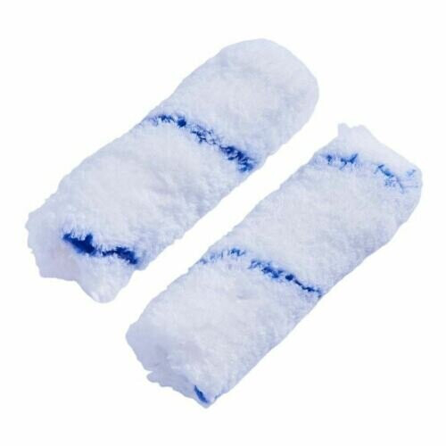 2x Medium Pile 12mm 4" Roller Sleeve Microfibre Paint Painting Decorate (Amtech) 1