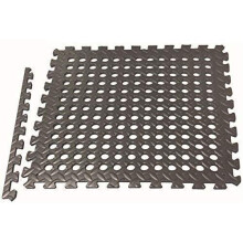 Set of 4 x EVA Black Interlocking Cushioned Floor Tiles