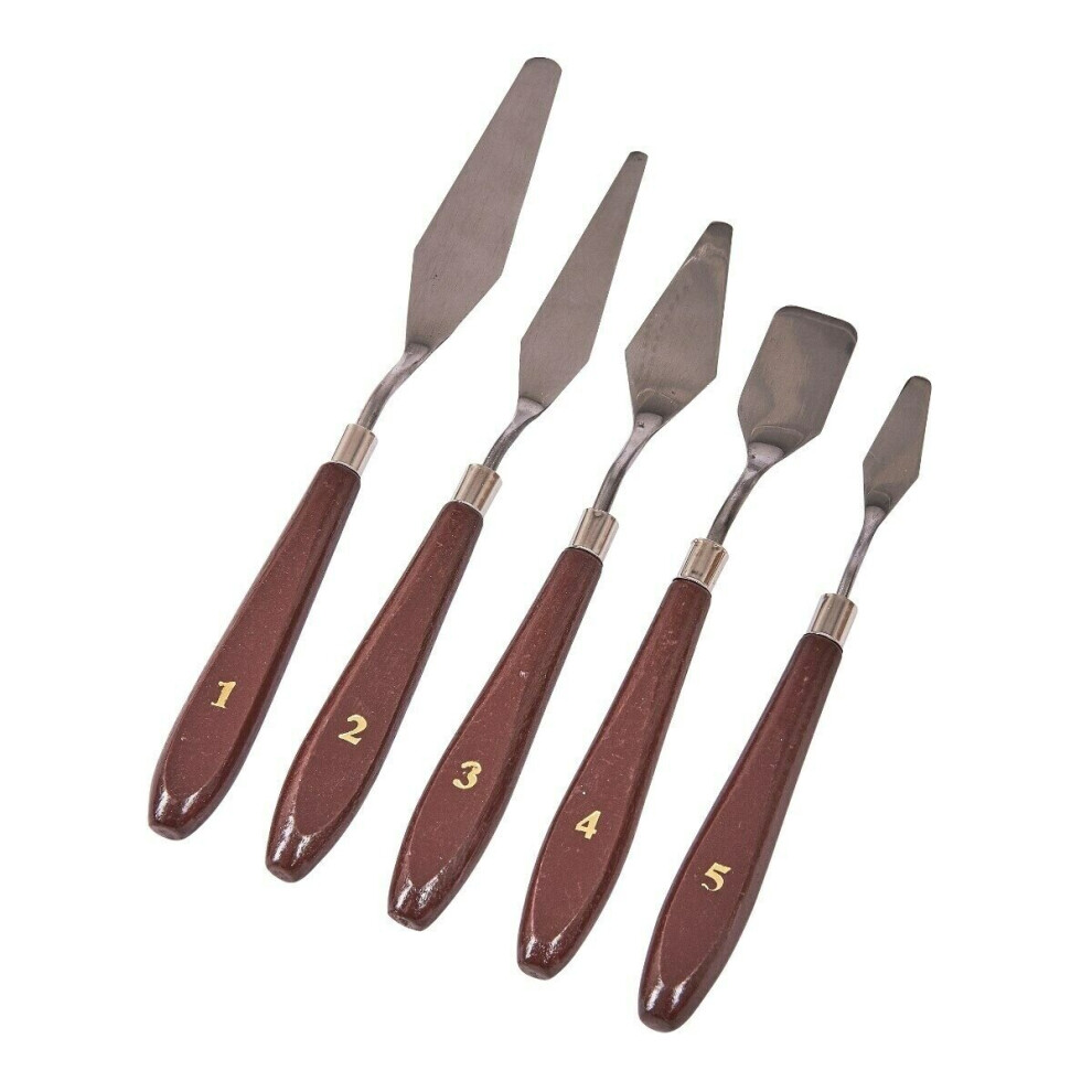 Amtech Bullet E High Quality 5 Piece Oil Acrylic Artist Painting Palette Knife Knives Set Amtech