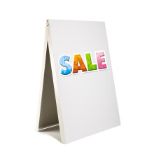 (White, Yes) A-Board Pavement Sign Magnetic Board Display Metal
