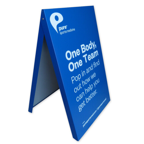 (Blue, Yes) A-Board Pavement Sign Magnetic Board Display Metal