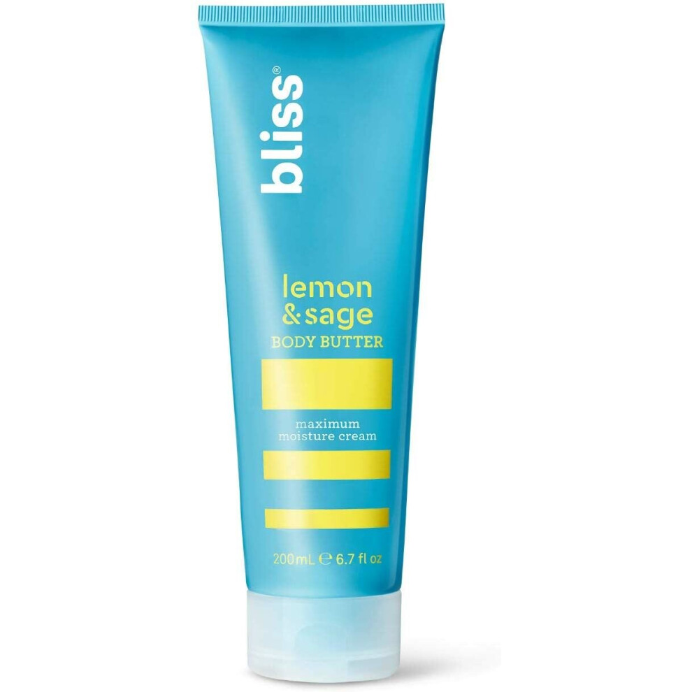 BLISS LEMON + SAGE BODY BUTTER MAXIMUM MOISTURE CREAM 6.7 OZ