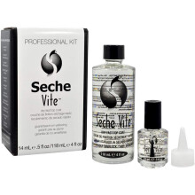Seche Vite Professional Kit Gift Set 15ml Dry Fast Top Coat + 120ml Refill