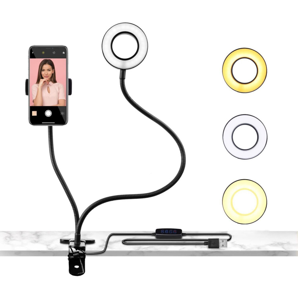 Ranpo LED Selfie Ring Light With 360° Rotatable Cell Phone Holder