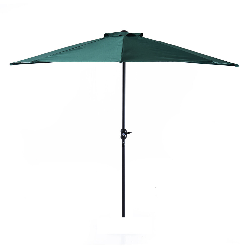Outsunny 2.7m Green Garden Furniture Parasol With Aluminium Frame