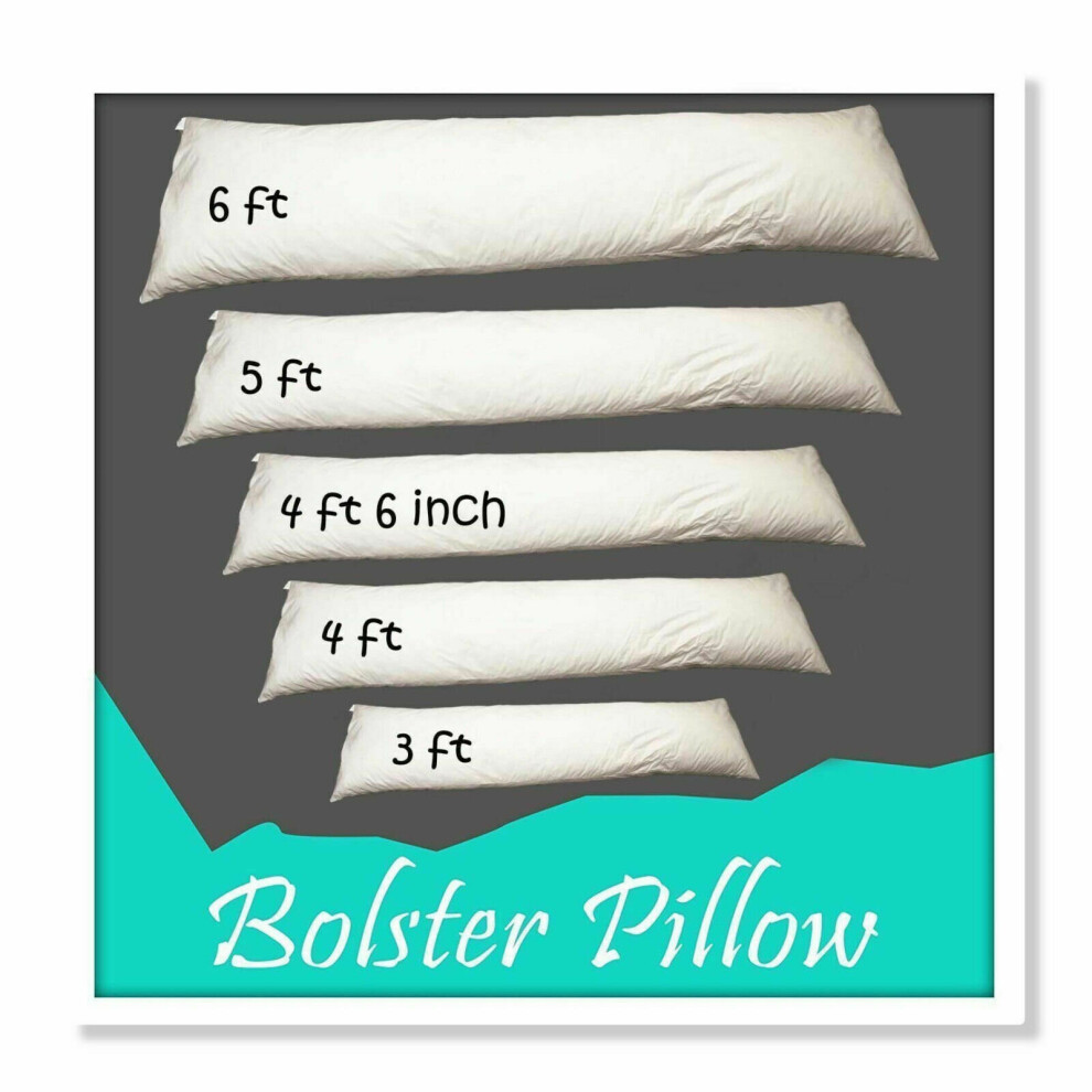(Super King 6Ft) Extra Filled Long Bolster Pillow Pregnancy Nursing Support Body Maternity Pillow Arlinens