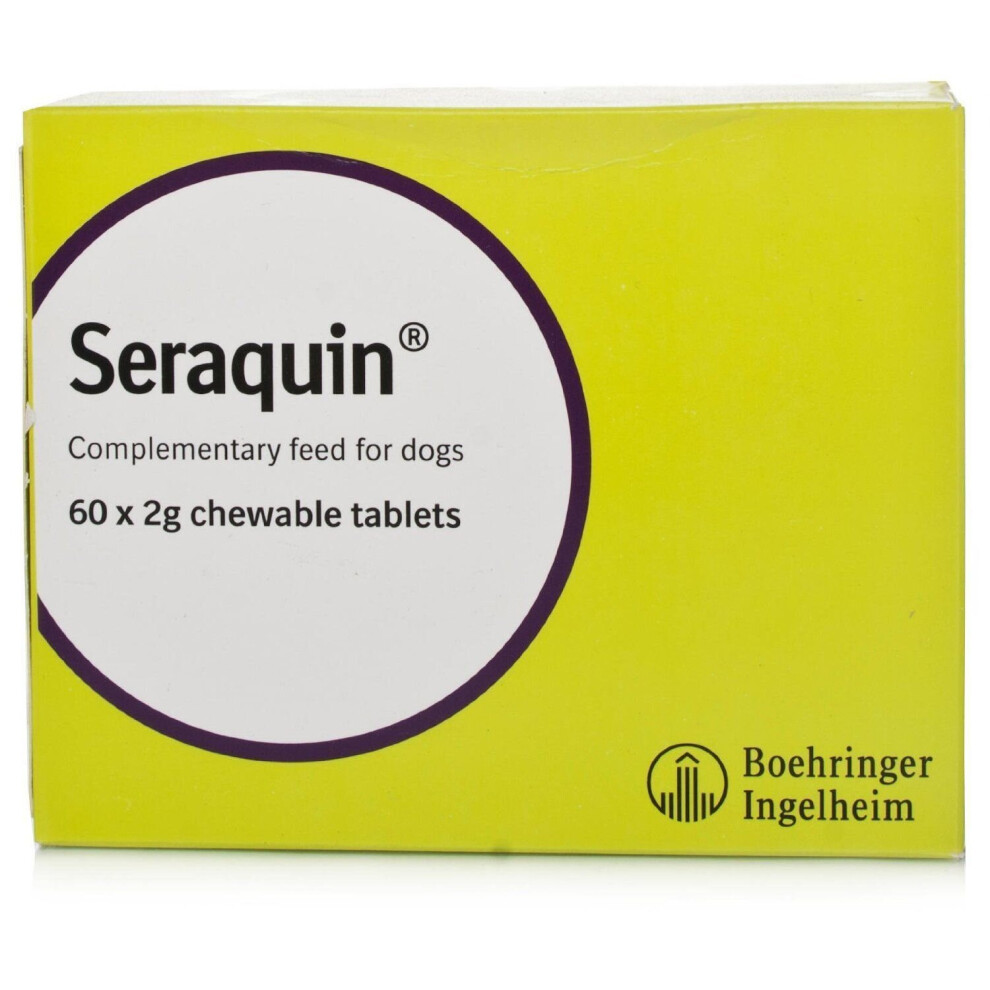 Seraquin Dogs Joint Support Supplement 2g x 60 Tablets For Pain & Inflammation