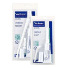 Virbac Toothpaste & Toothbrush Kit For Cats Dental Hygiene - Fish Flavour