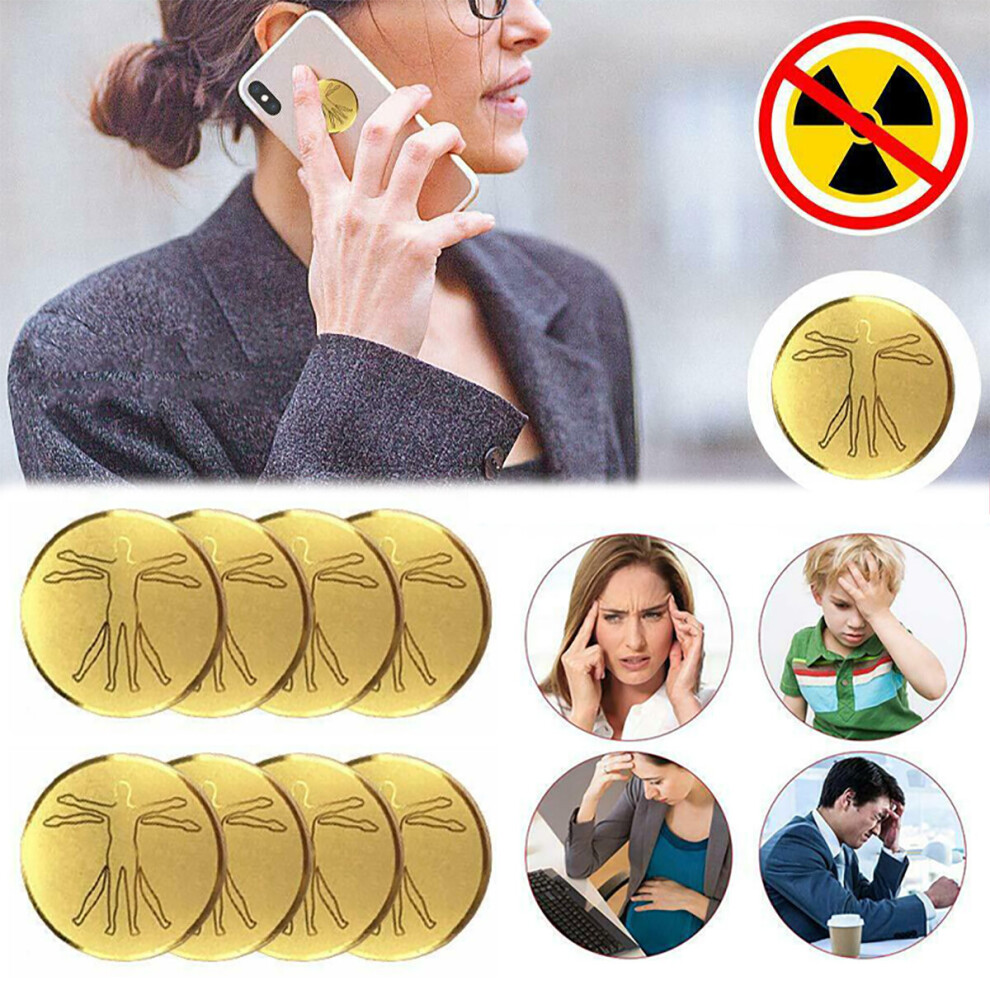 10 Pcs Mobile Phone Laptop 24K Radiation Protection Anti-radiation Stickers