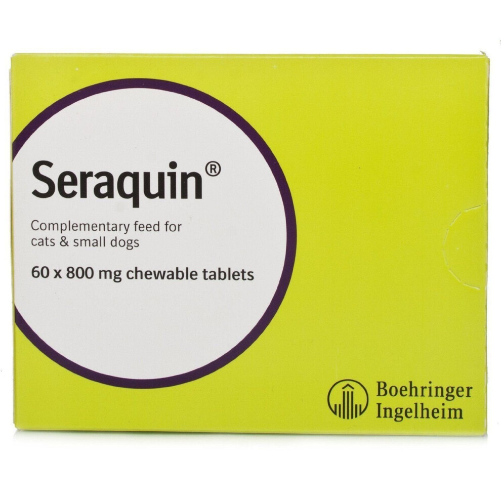 Seraquin Joint Supplement For Cats & Small Dogs 800mg 60 Tablets