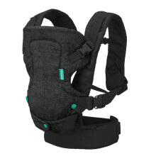 Infantino Flip Advanced 4-in-1 Convertible Baby Carrier - 4 carry positions, adjustable seat & fit, machine washable, includes Wonder Cover bib