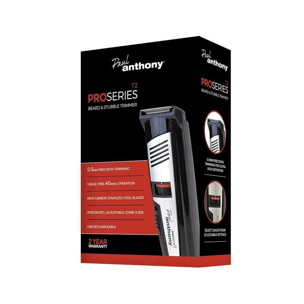 Lloytron H5117BKPaul Anthony Pro Series T2 Cordless Beard TrimmerBlack